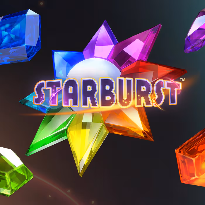 Starburst Slot-Spiel mit expandierenden Wilds und kosmischem Edelstein-Thema